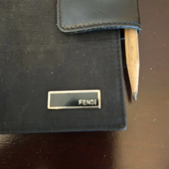 Fendi black 6 ring agenda with Fendi pencil! Authentic ! Silver hardware! - Picture 9 of 10